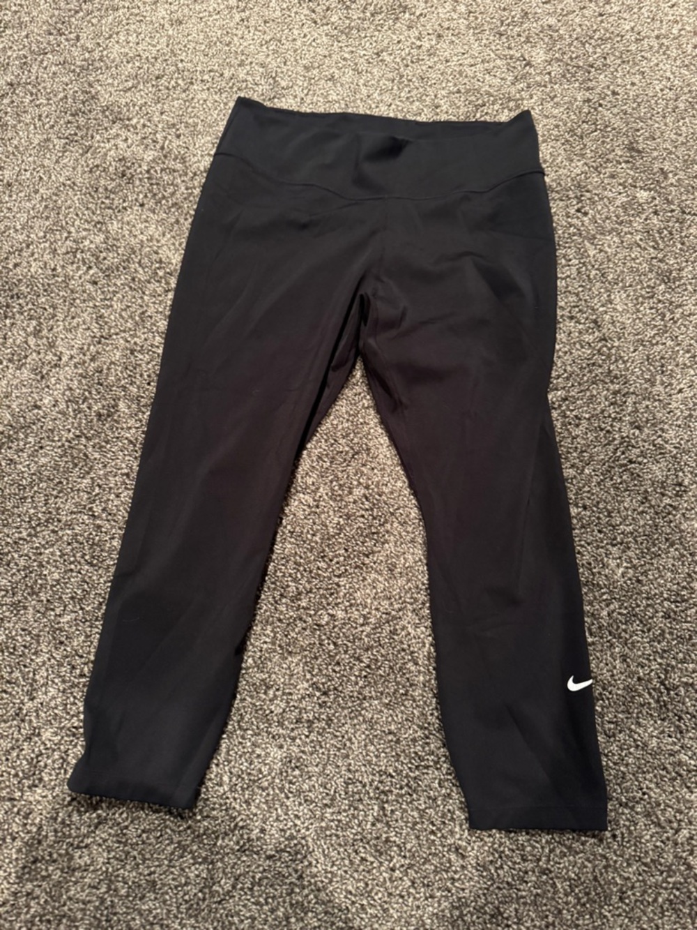 Black Nike Athletic Leggings with Swoosh Logo